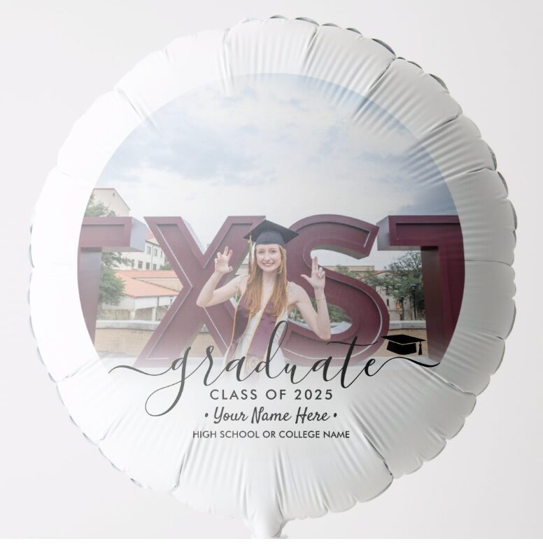custom senior photo balloon
